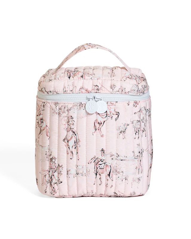 TRVL Go Go Quilted Insulated Lunch Bag- Cowgirl Toile