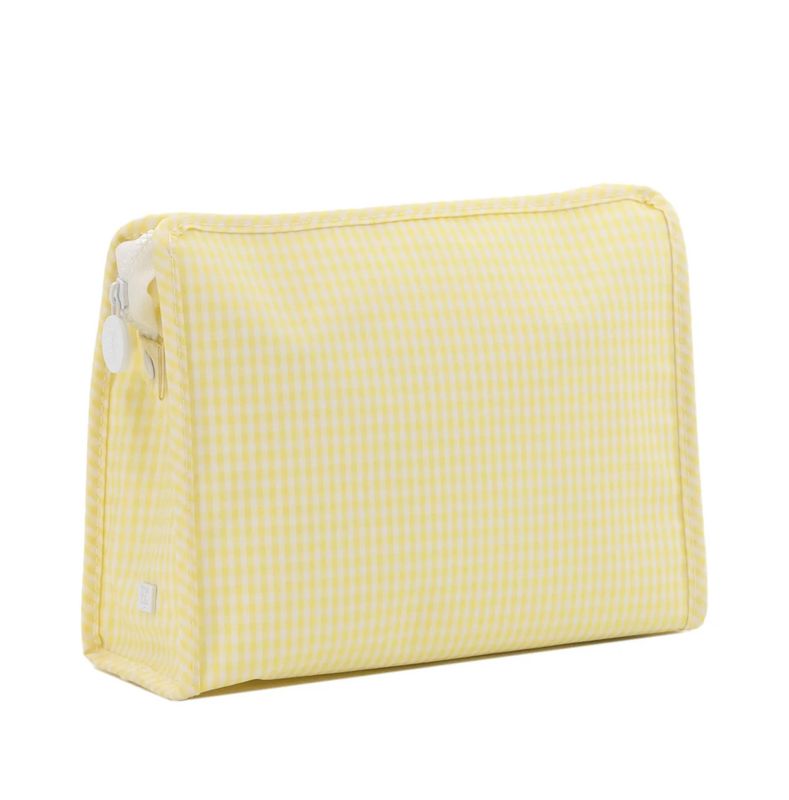 TRVL Roadie Large Zip Pouch- Buttercup Gingham