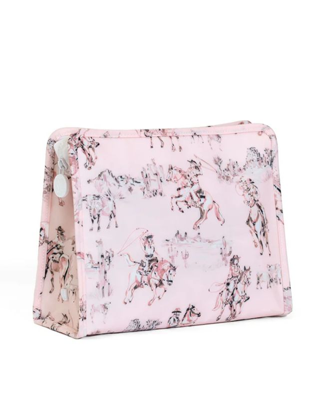 TRVL Roadie Large Zip Pouch- Cowgirl Toile