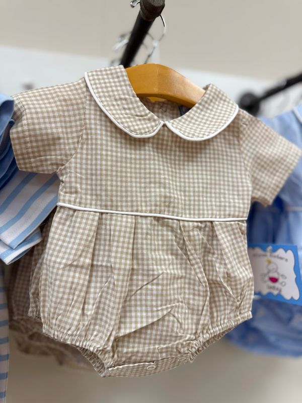 Cory Bubble- Khaki Gingham