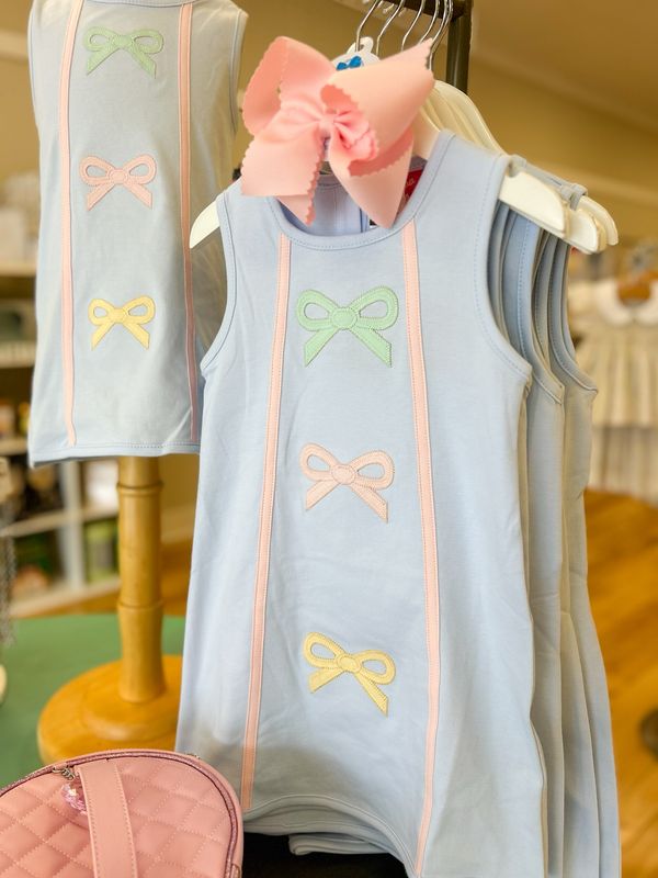 Hadley Light Blue Bow A-line Dress