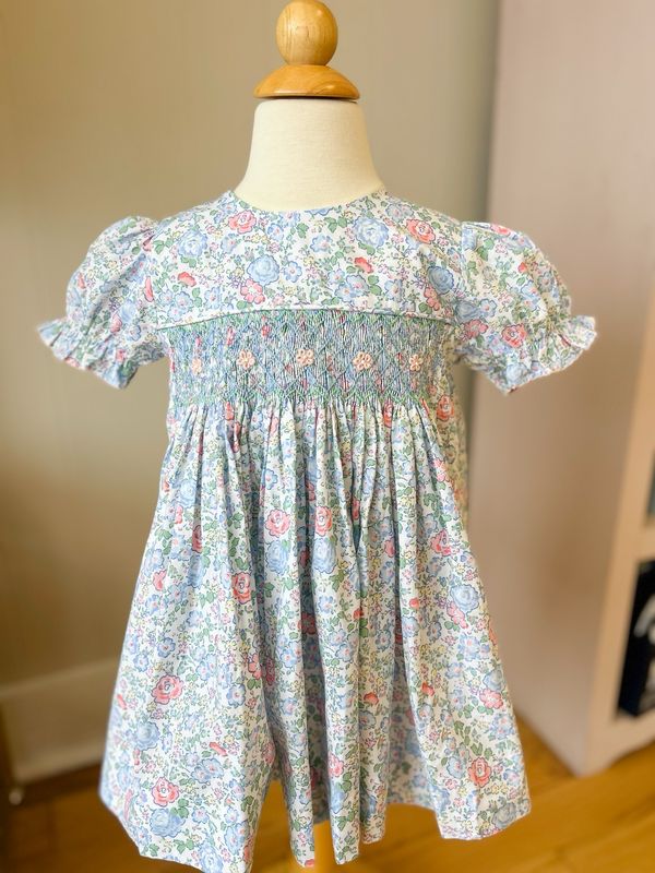 Garden Delight Smocked Geo Dress