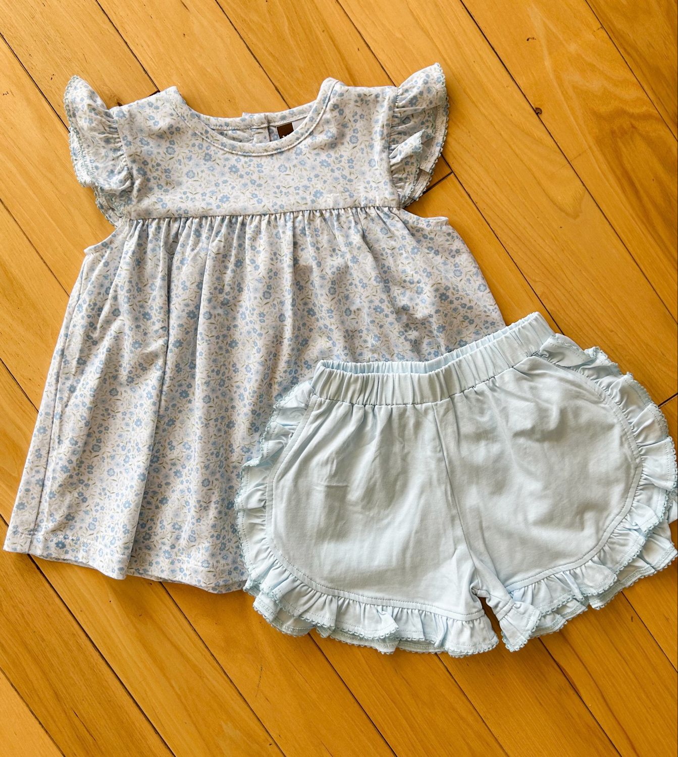 May Flowers Angel Sleeve Short Set