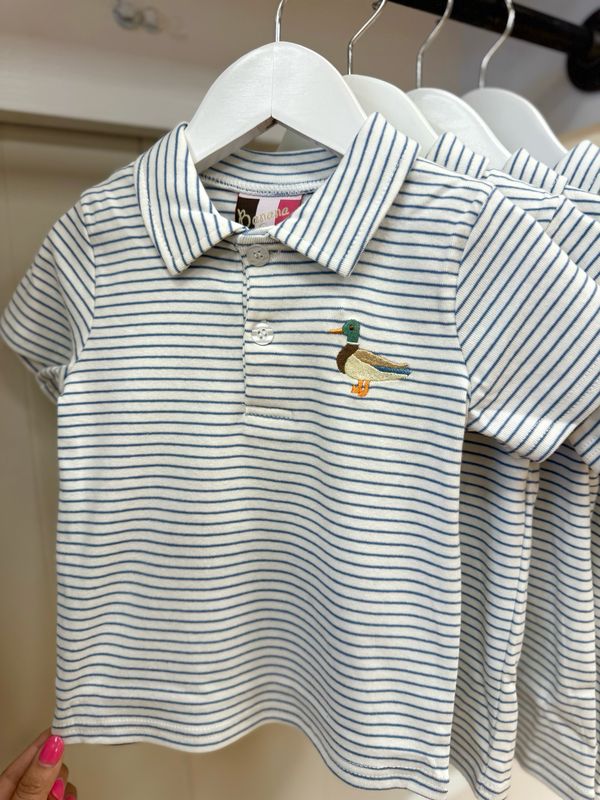 Mallard Duck Boys Striped Polo