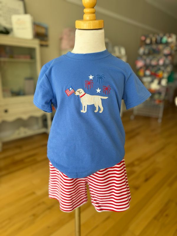 Patriotic Pup Short Set