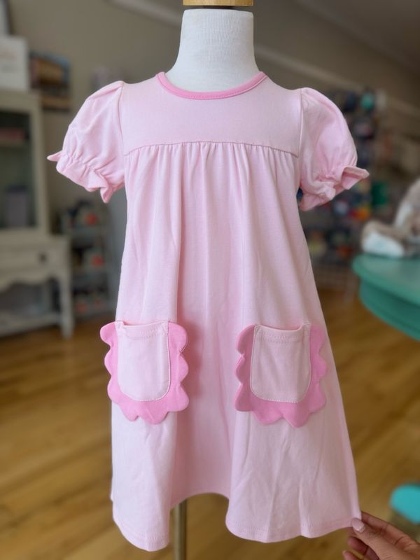 Izzie Pink Short Sleeve Dress