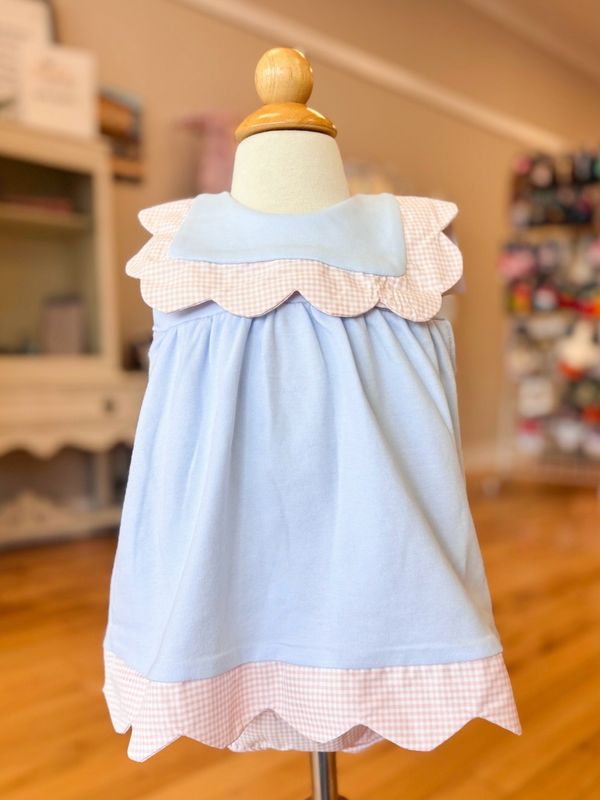 Lila Blue &amp; Peach Bloomer Set