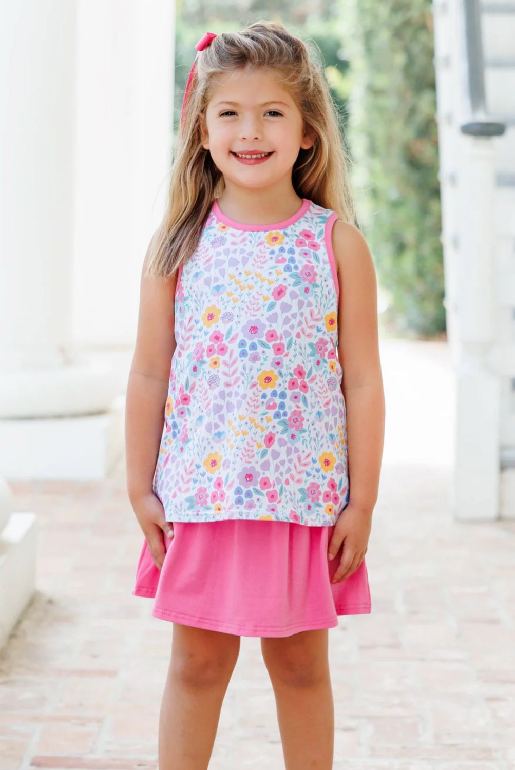 Poppies and Petals Bow Back Skort Set