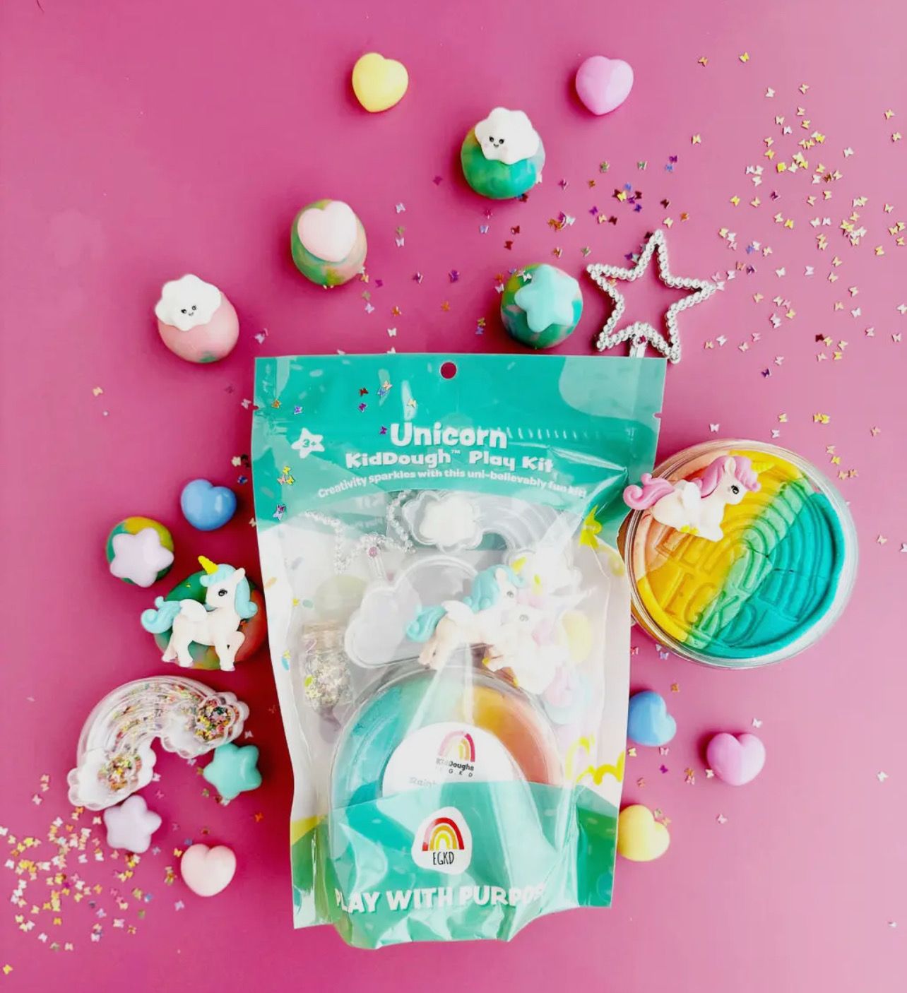 Unicorn Kiddough Play Kit