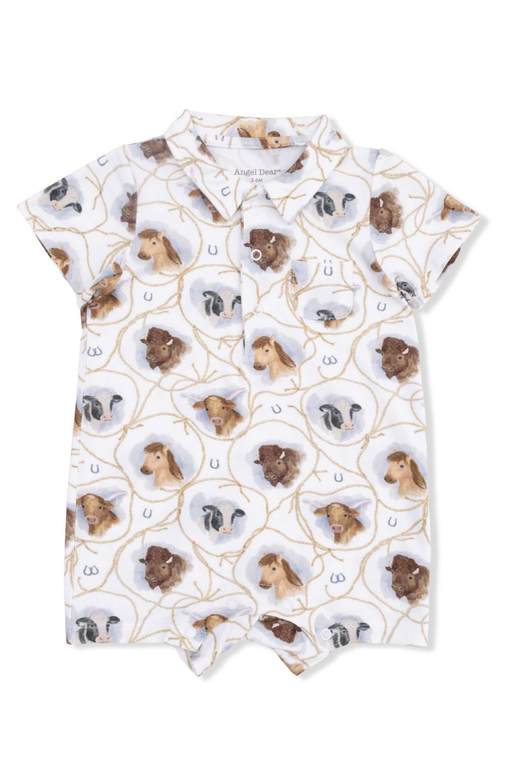 Farm Animals Rope Cameos Polo Shortie