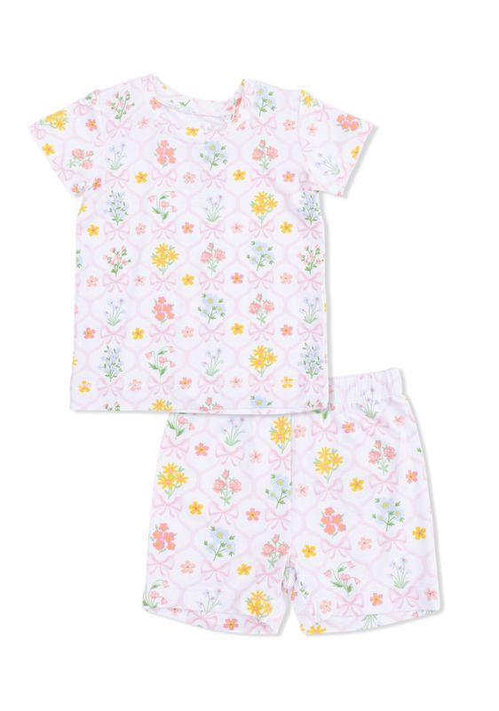 Spring Blooms Bow Trellis PJ Short Set
