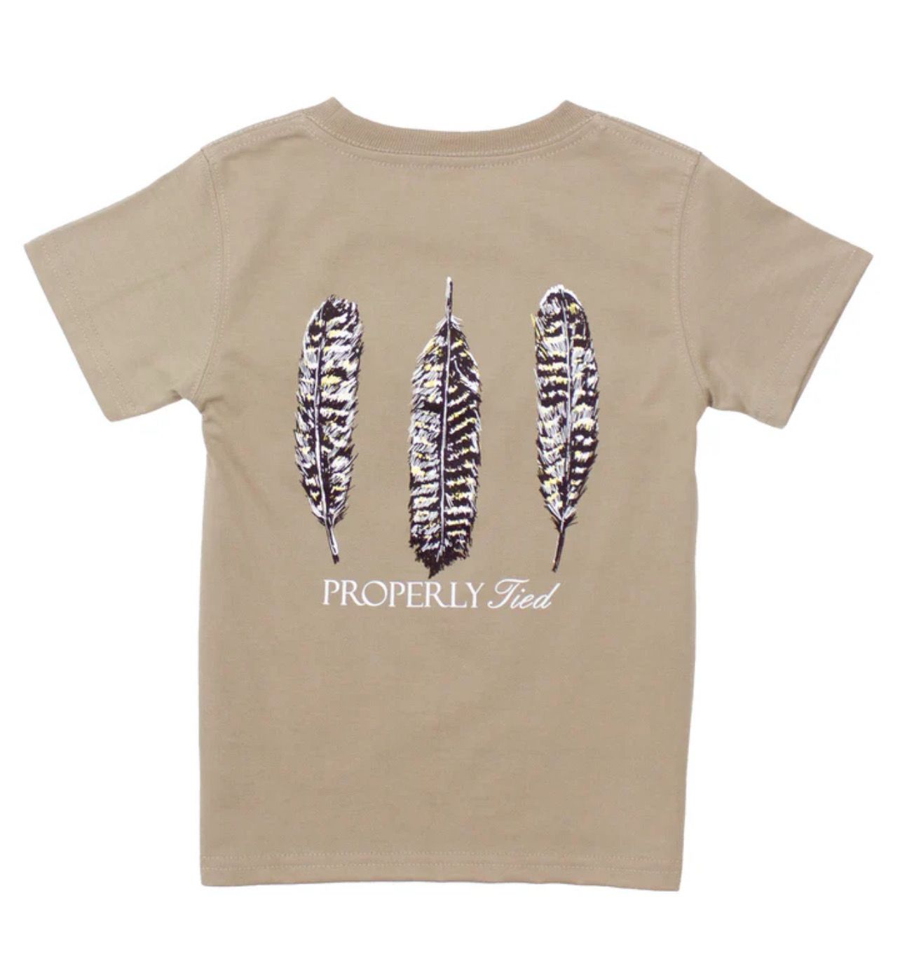 Properly Tied Triple Feather Tee- Sand