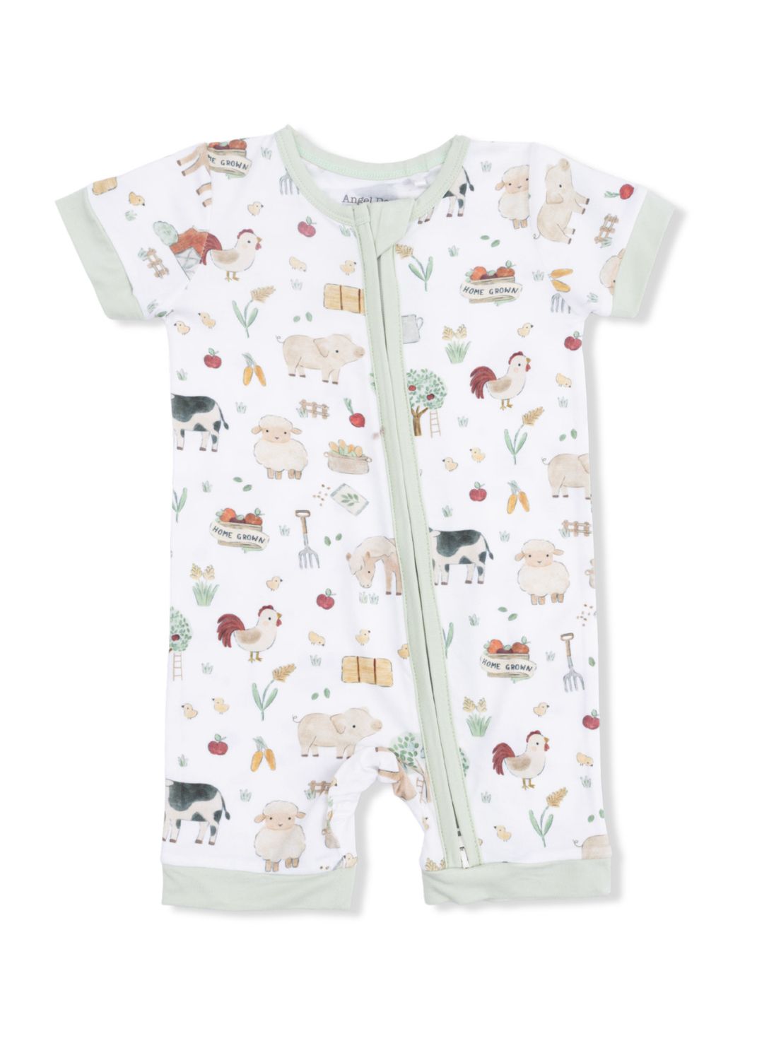Cute Farm Animals Shortie 2 Way Zipper Romper