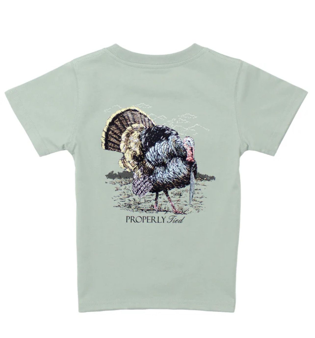 Properly Tied Gobbler Tee- Chrome Grey