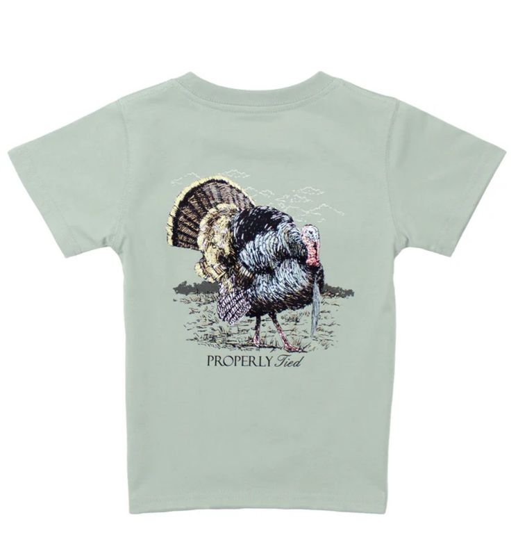 Properly Tied Gobbler Tee- Chrome Grey