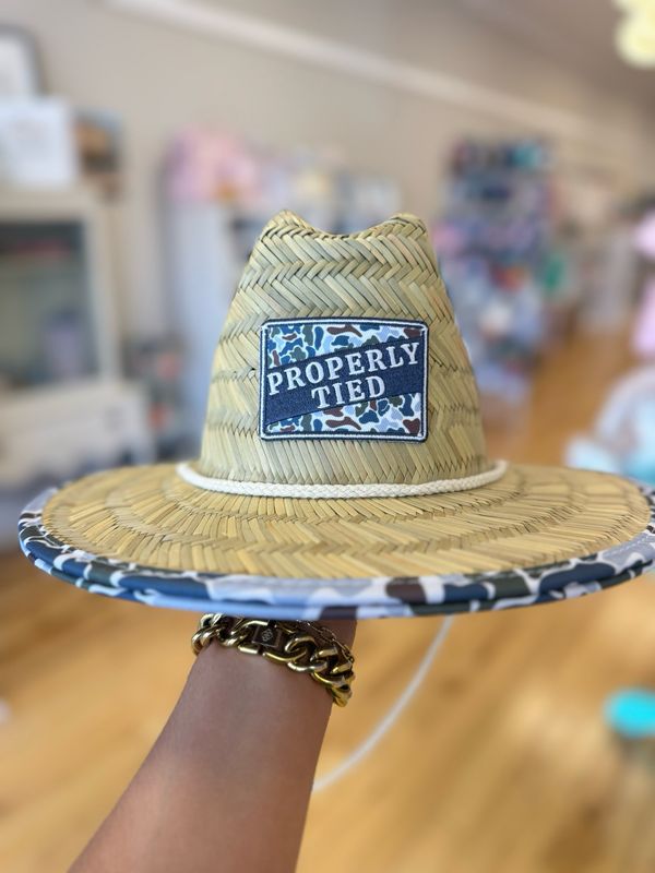 Properly Tied Cabo Straw Hat- Terra Camo