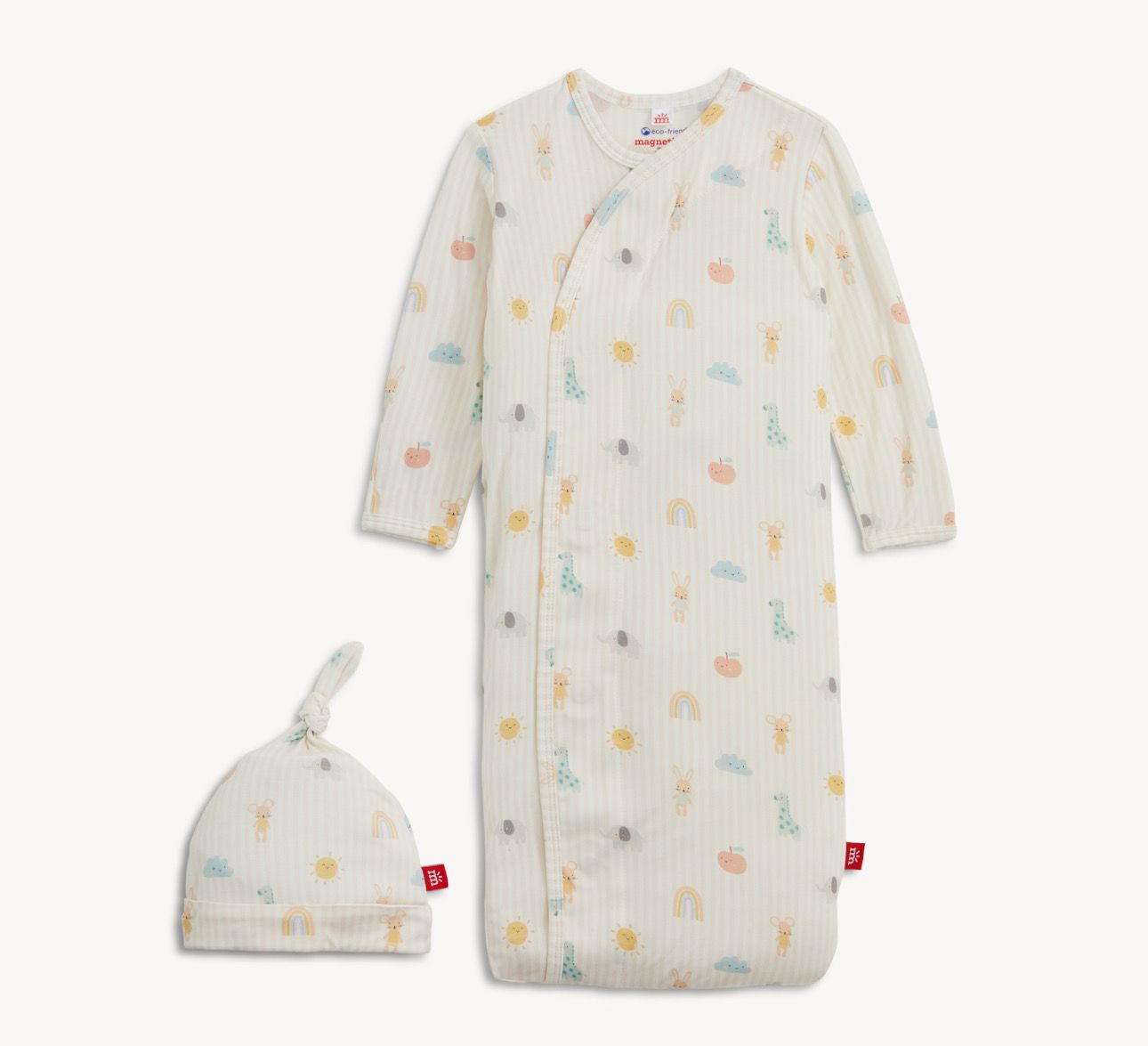 Lullaby Sky Pink Magnetic Gown + Hat Set