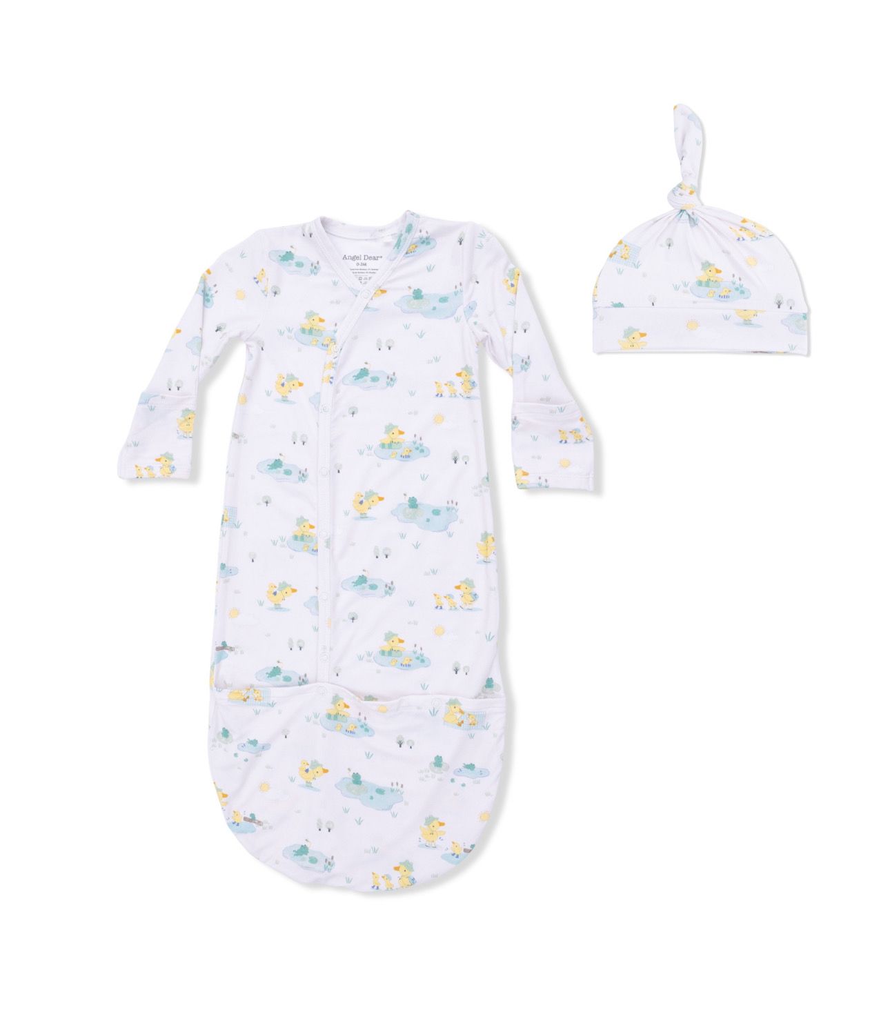 Frog and Duck Pond - Bundle Gown &amp; Knotted Hat