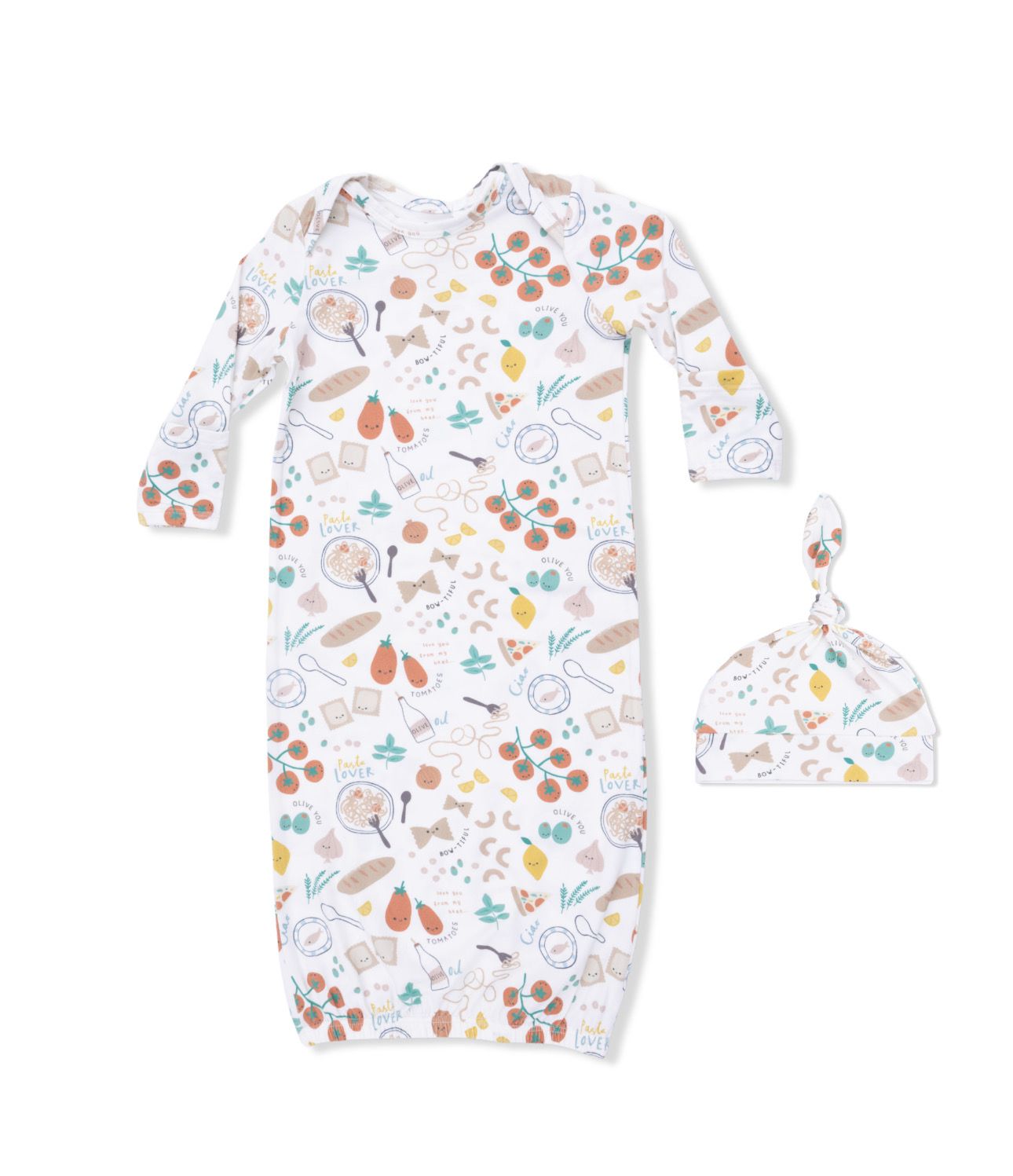 Pasta Lovers - Lap Shoulder Gown &amp; Knotted Hat