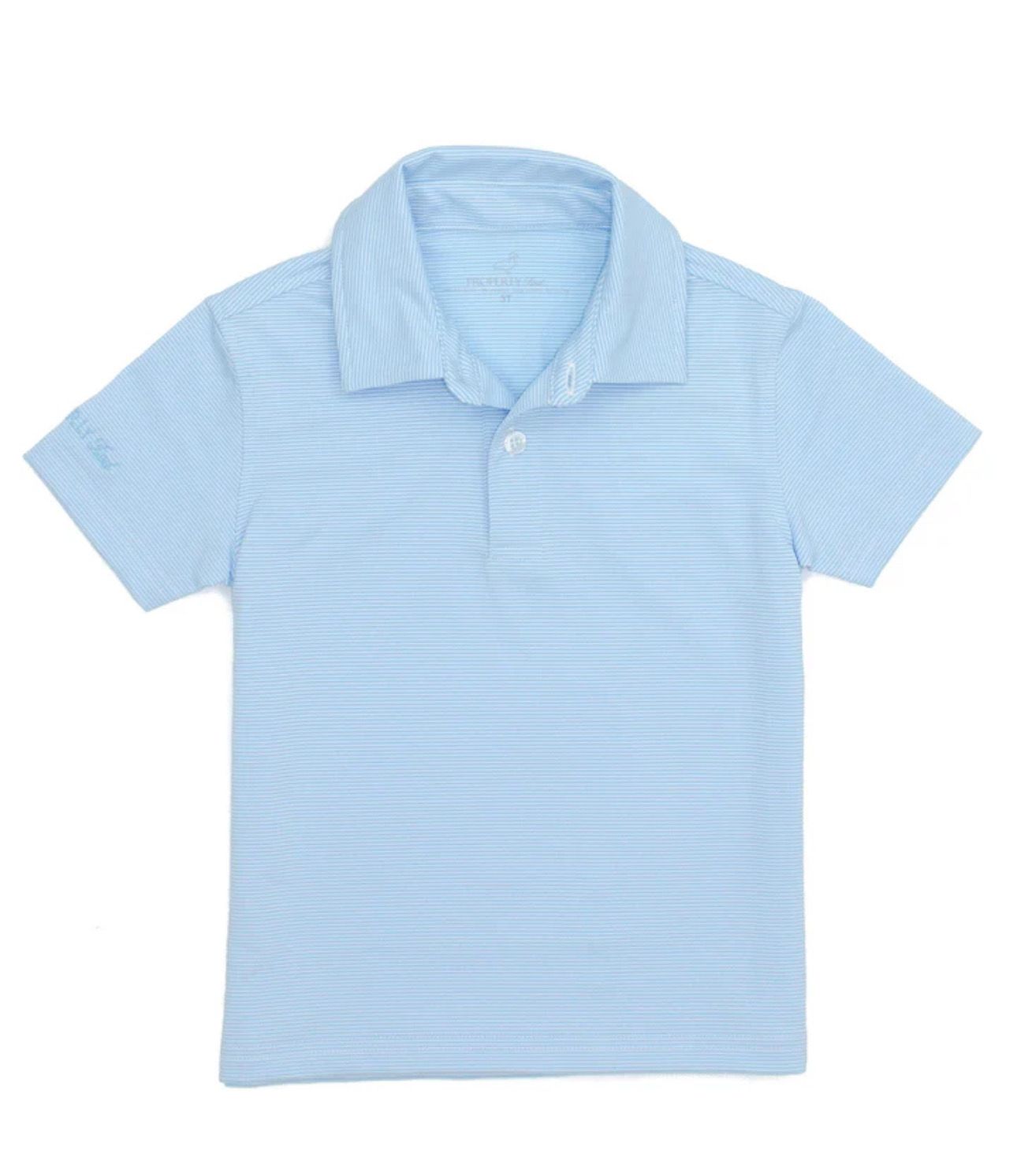 Properly Tied Gulfport Polo- Powder Blue Stripe