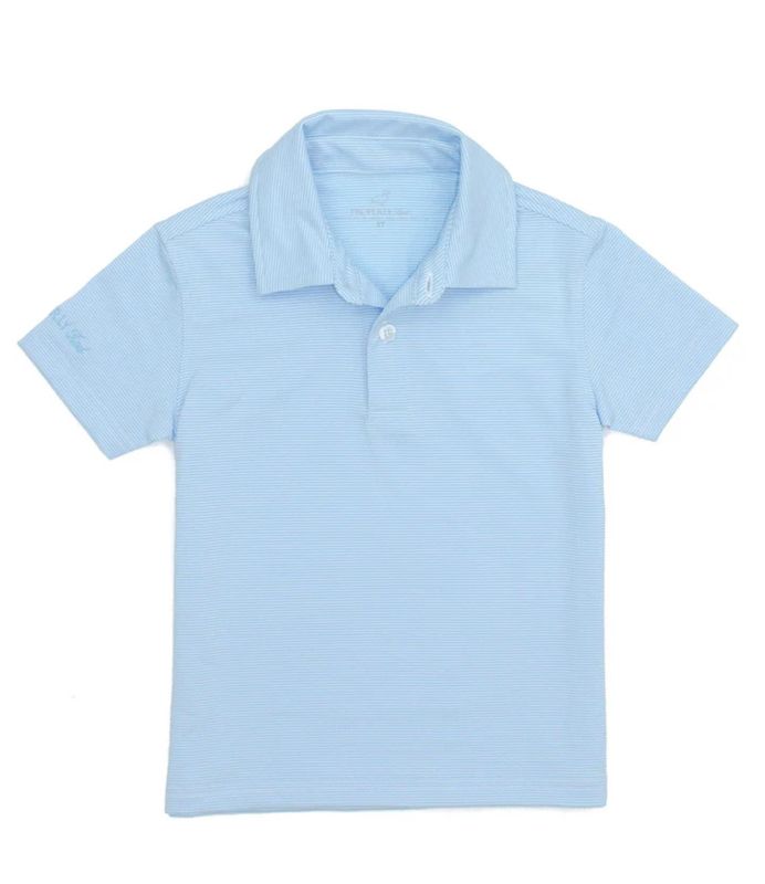 Properly Tied Gulfport Polo- Powder Blue Stripe