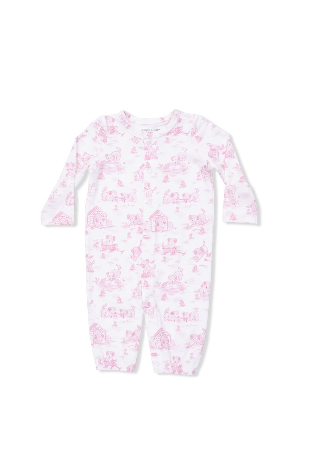 Puppy Toile Pink Convertible Gown