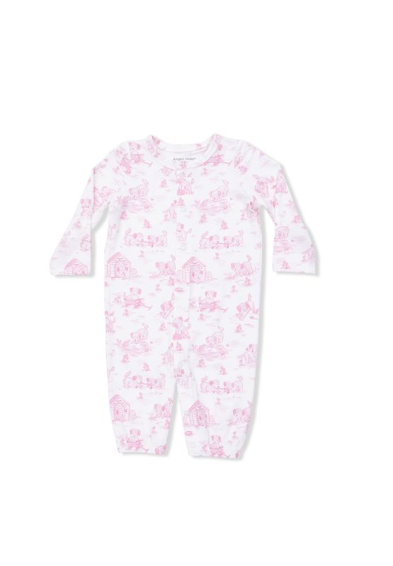 Puppy Toile Pink Convertible Gown