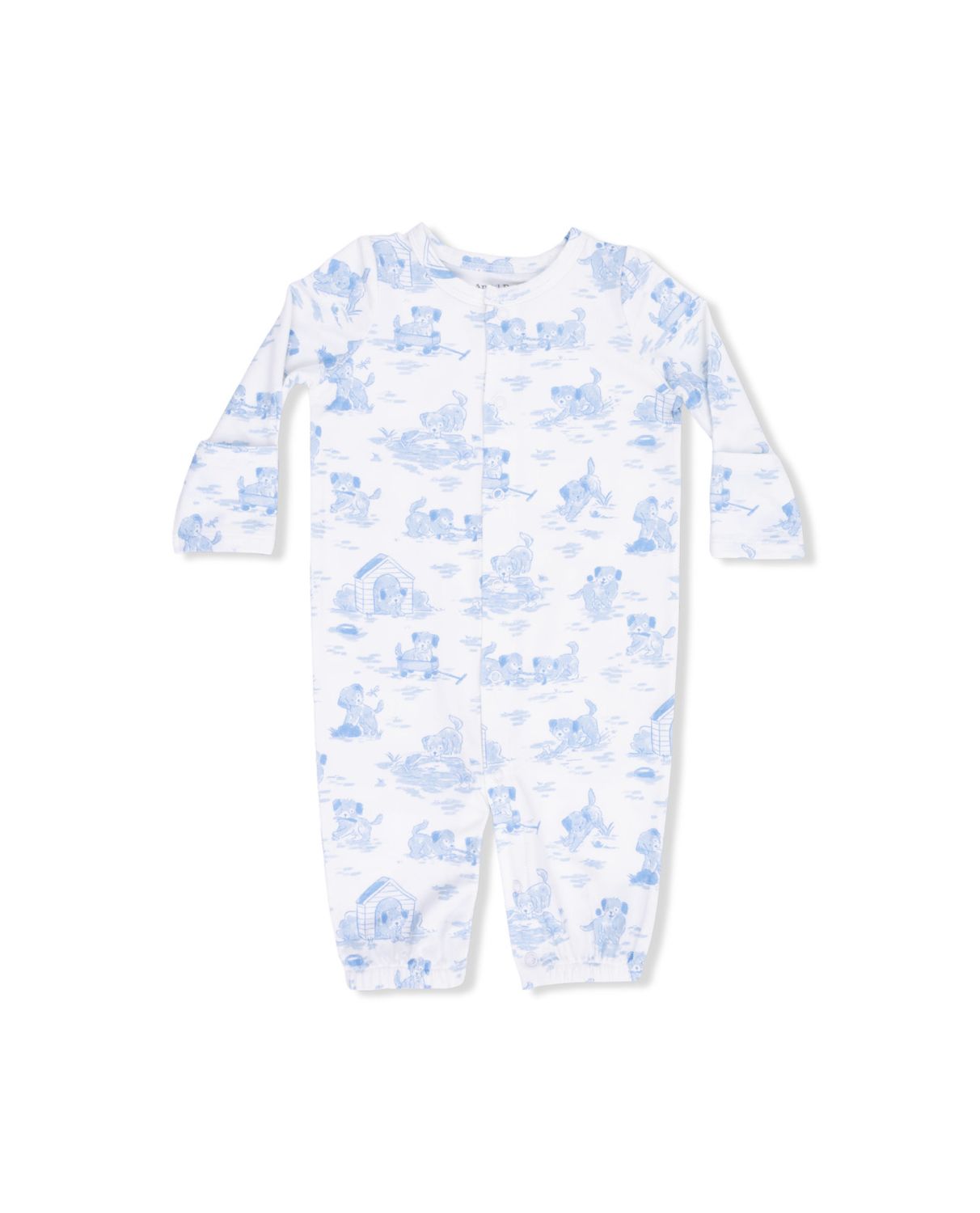 Puppy Toile Blue Convertible Gown