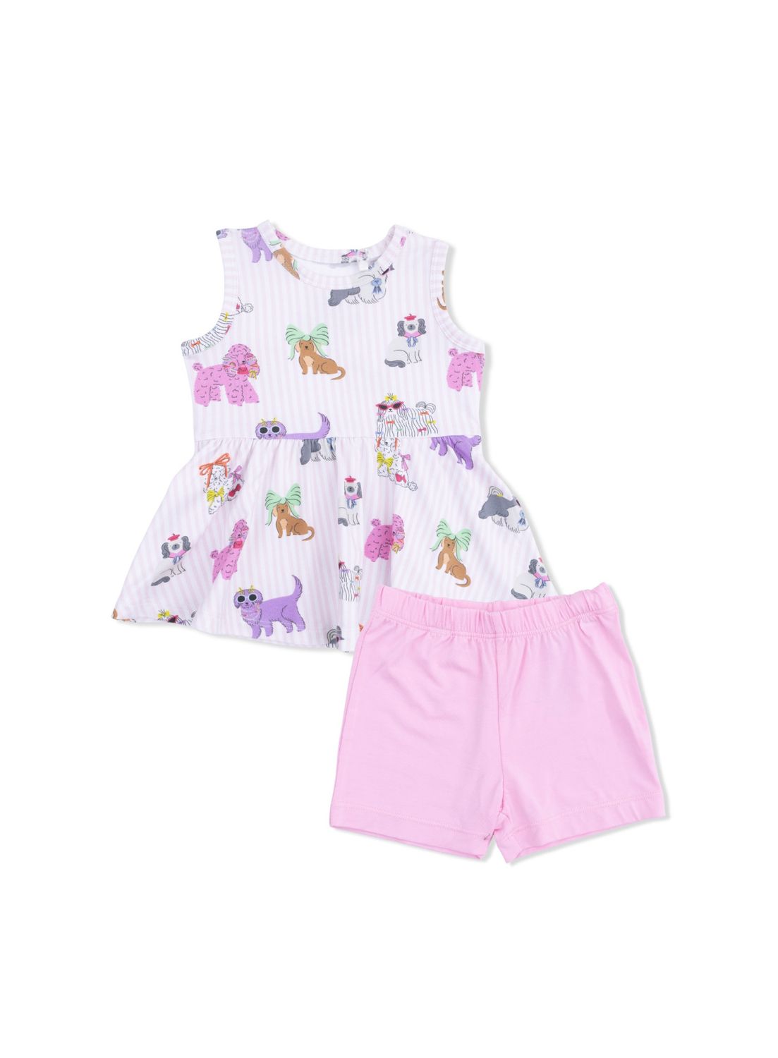 Fancy Dogs Peplum Tank Top and Bike Short
