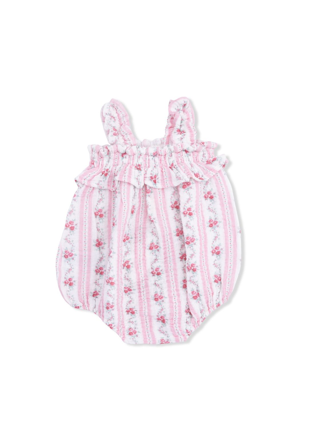 Winding Roses Stripe Ruffly Strap Bubble