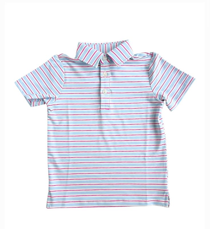 Performance Polo - Blue &amp; Red