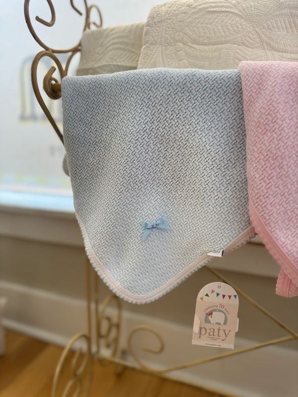 Paty Receiving Blanket in Blue