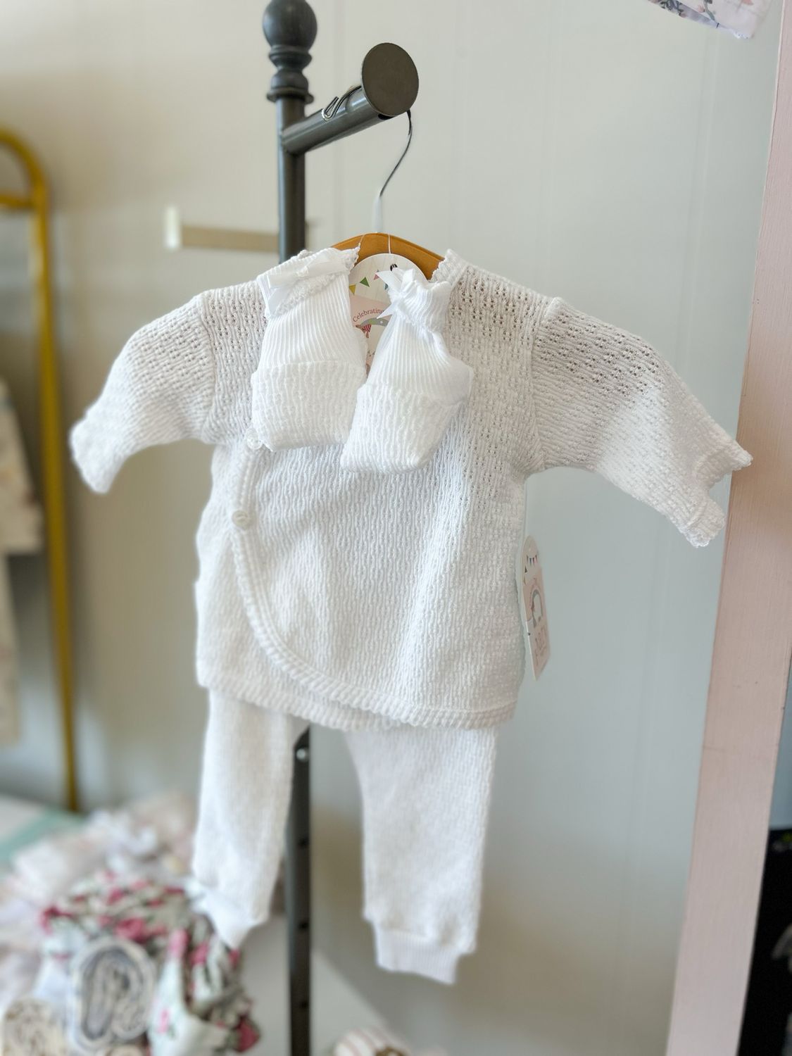 Paty White Kimono Take Me Home Set with Baby Booties