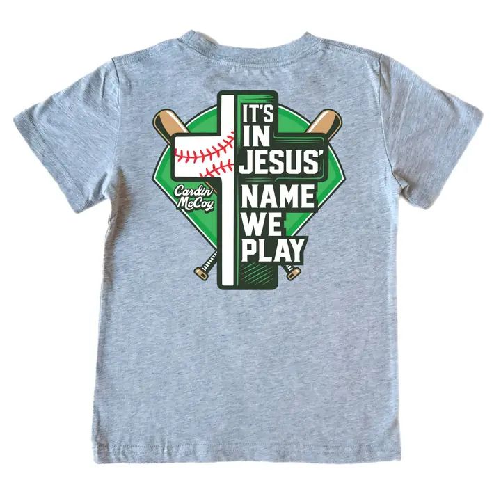 Cardin McCoy "In Jesus Name We Play" Tee in Grey