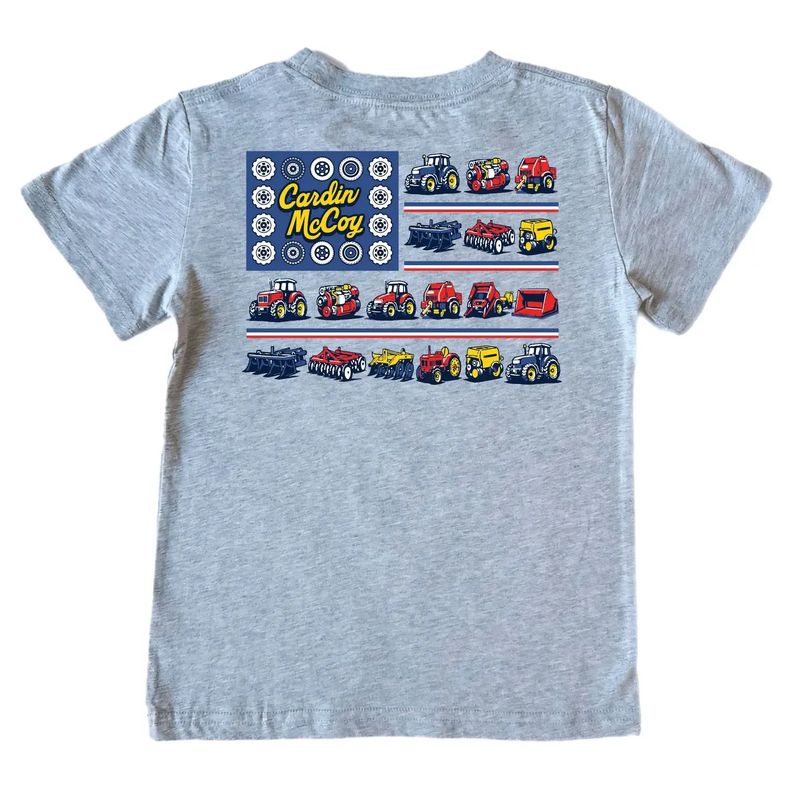 Cardin McCoy Tractor Flag Tee in Grey