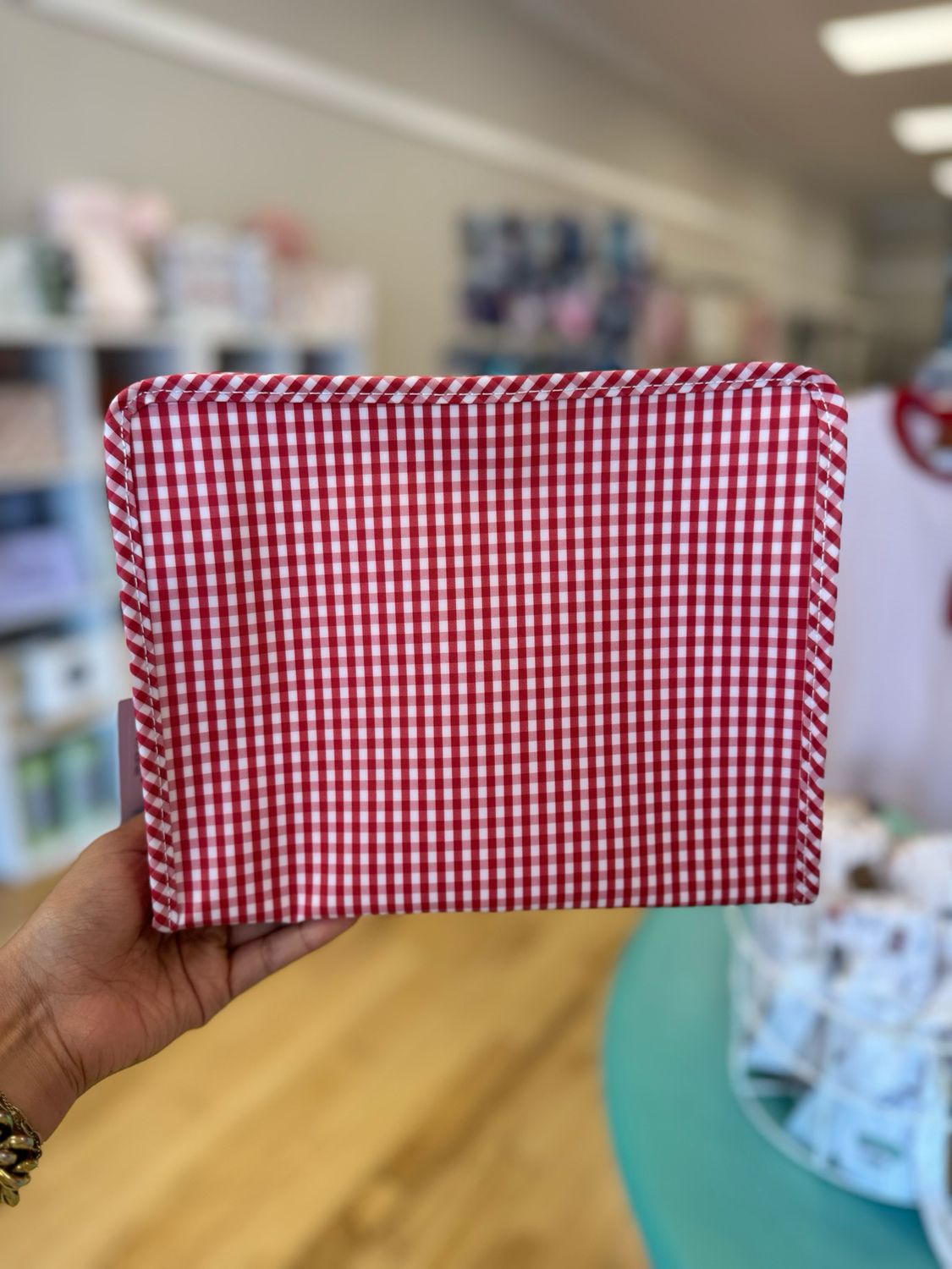 TRVL Large Roadie- Gingham Red