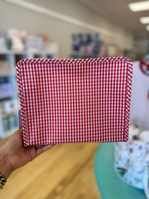TRVL Large Roadie In Gingham Red