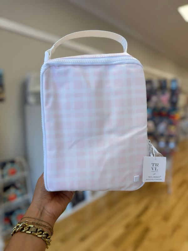 TRVL Insulated Lunch Box- Pimlico Plaid Pink