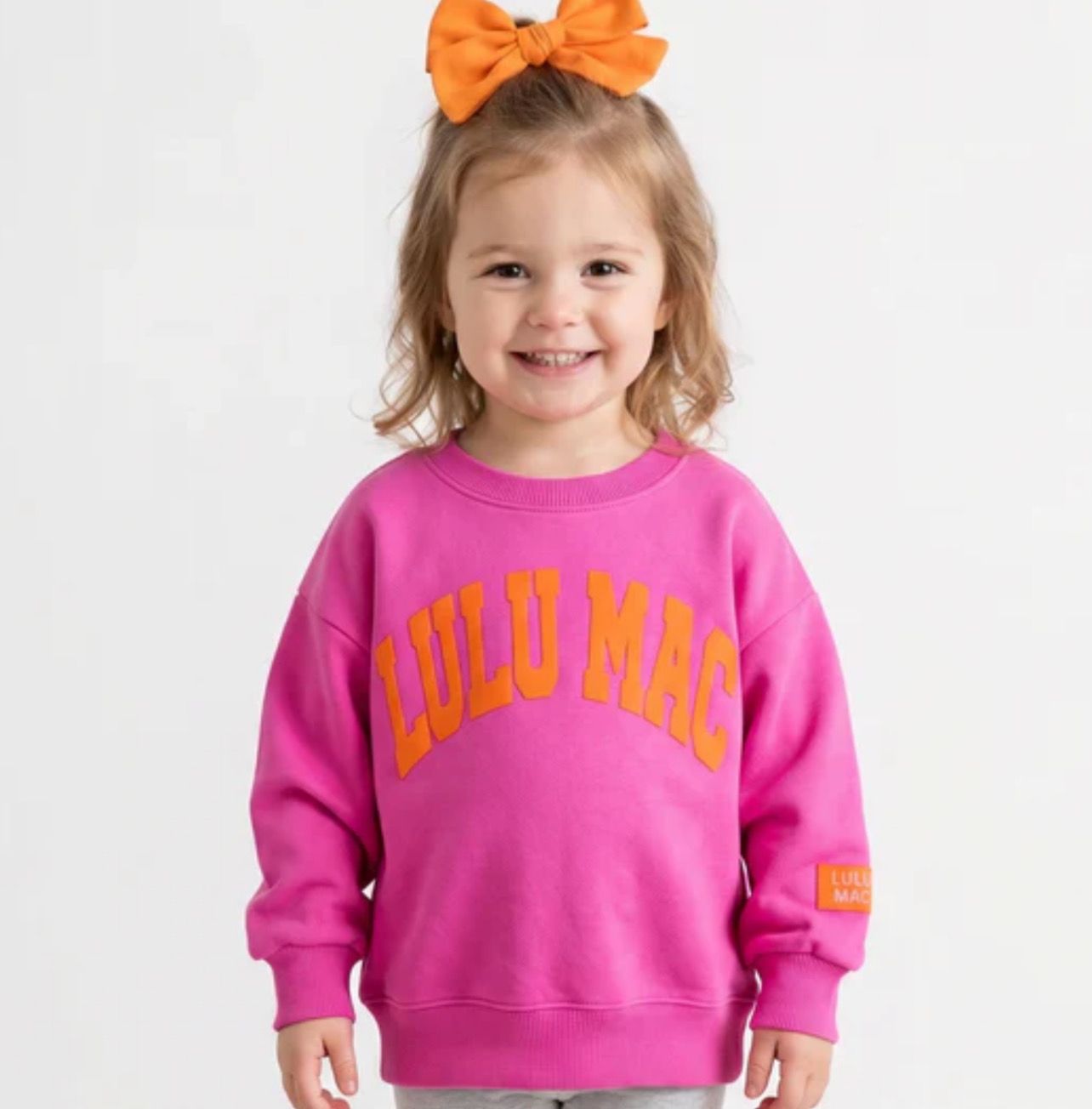 Lulu Mac Toddler Pink with Orange Crew