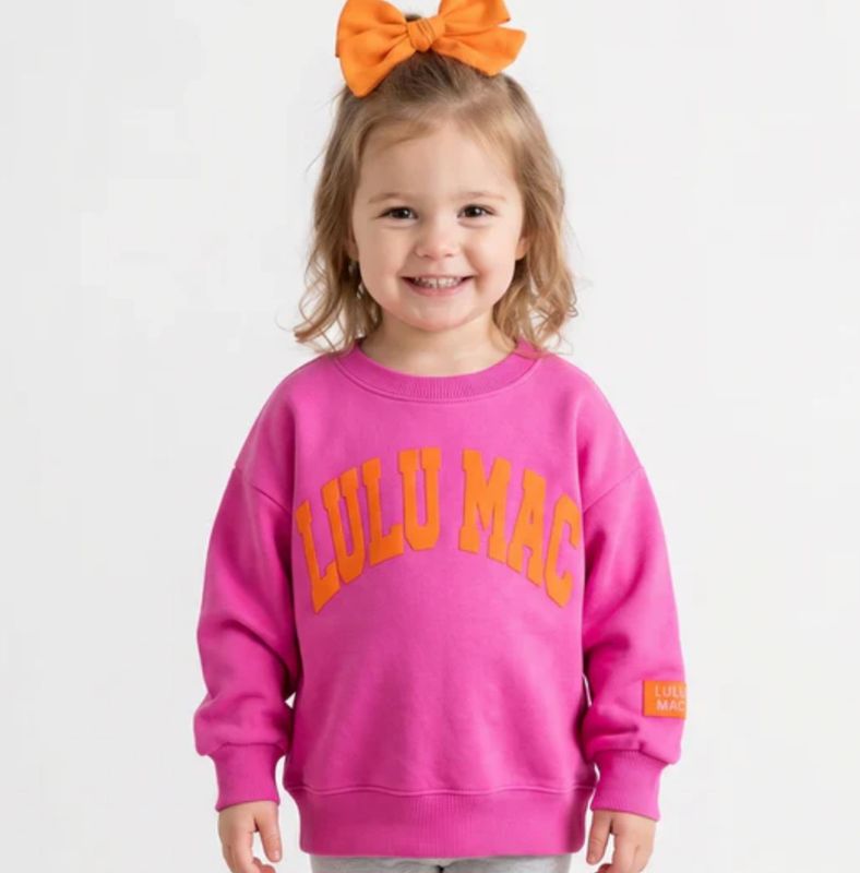 Lulu Mac Toddler Pink with Orange Crew