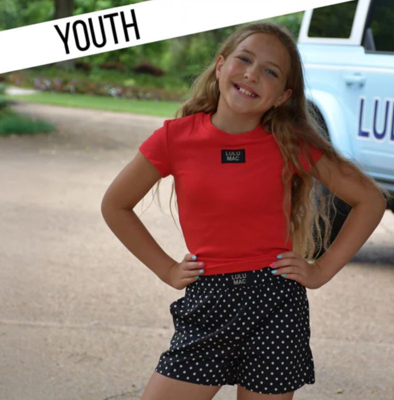 Lulu Mac Black Mini Polka Dot Shorts