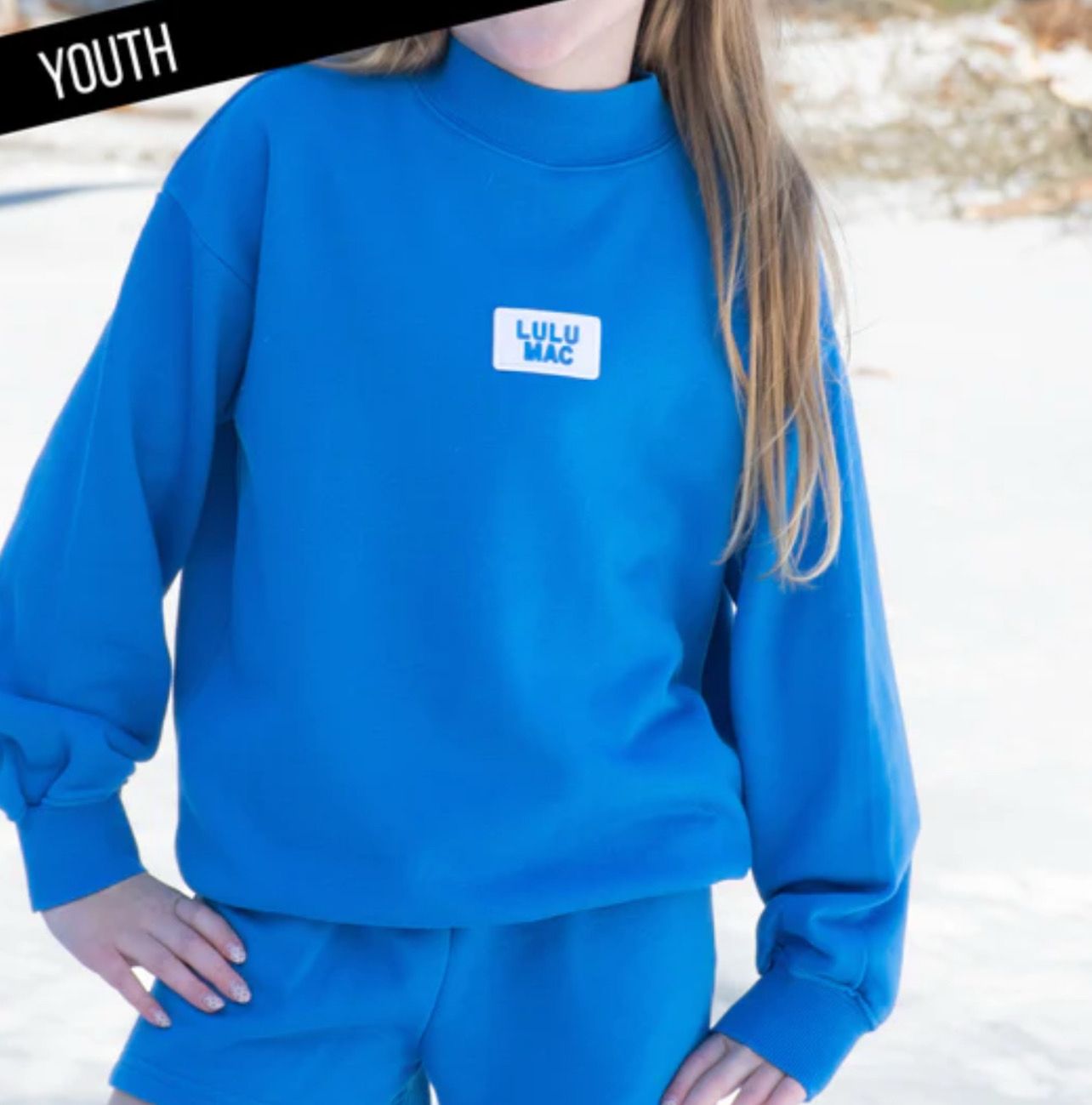 Lulu Mac Bright Blue Terrycloth Crew