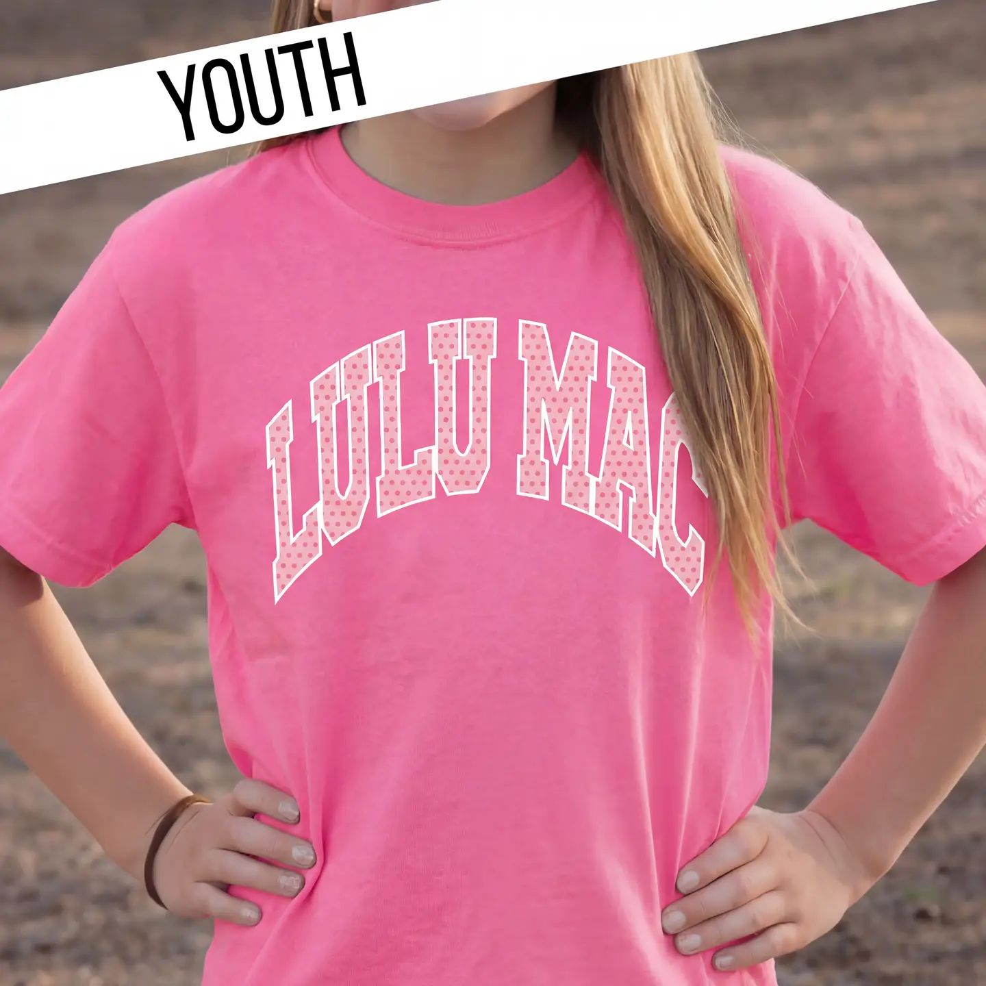 Lulu Mac Dot Neon Pink Tee