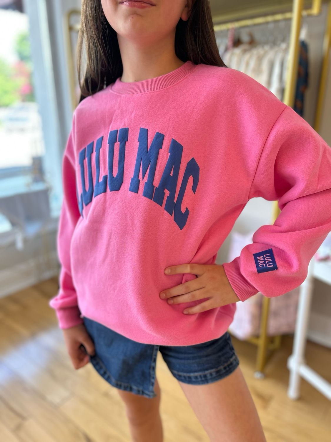 Lulu Mac Pink/Royal Puff Crew