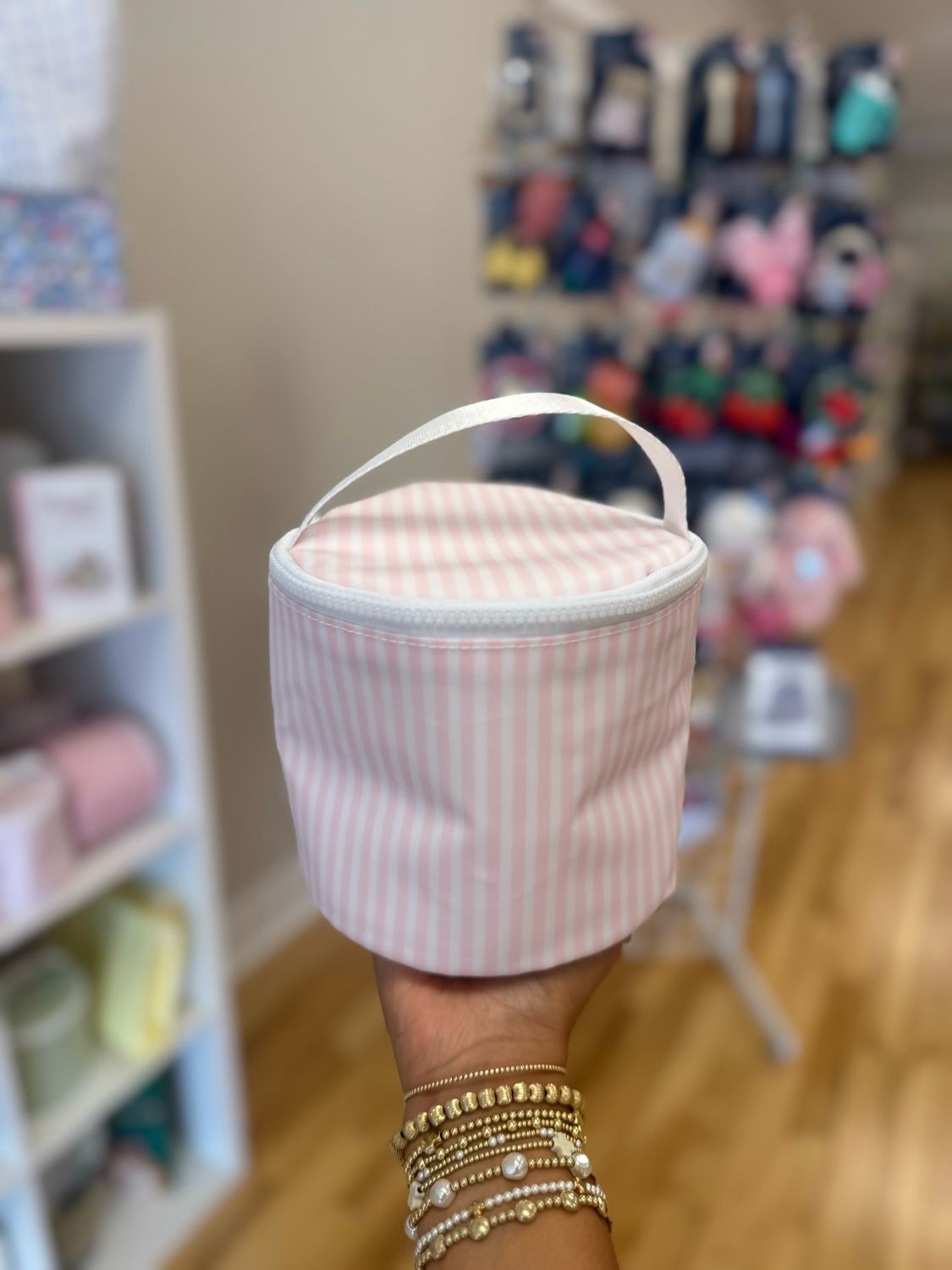 TRVL Snack Bag - Pimlico Pink Stripe