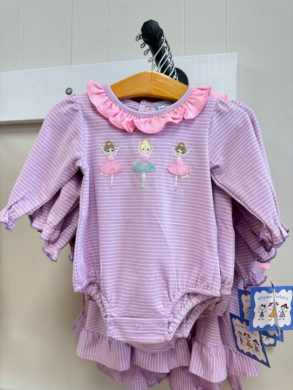 Ballerina Appliqué L/S Bubble