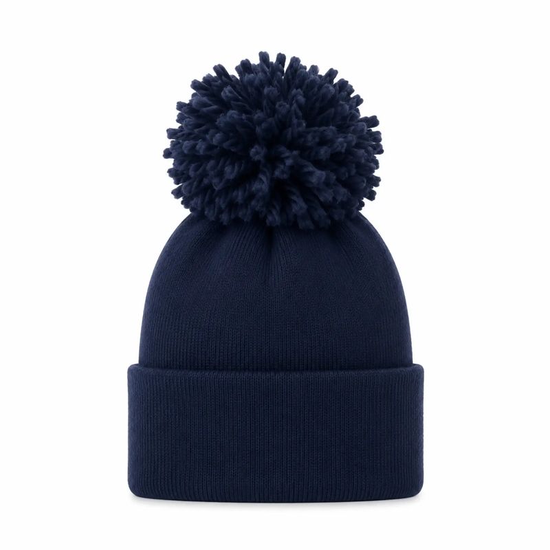 Babys First Hat - Navy Pom