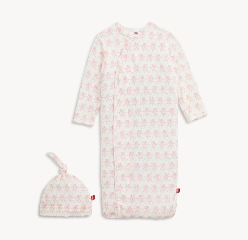 Magnetic Me "Trunkettes Pink" Modal Gown + Hat Set