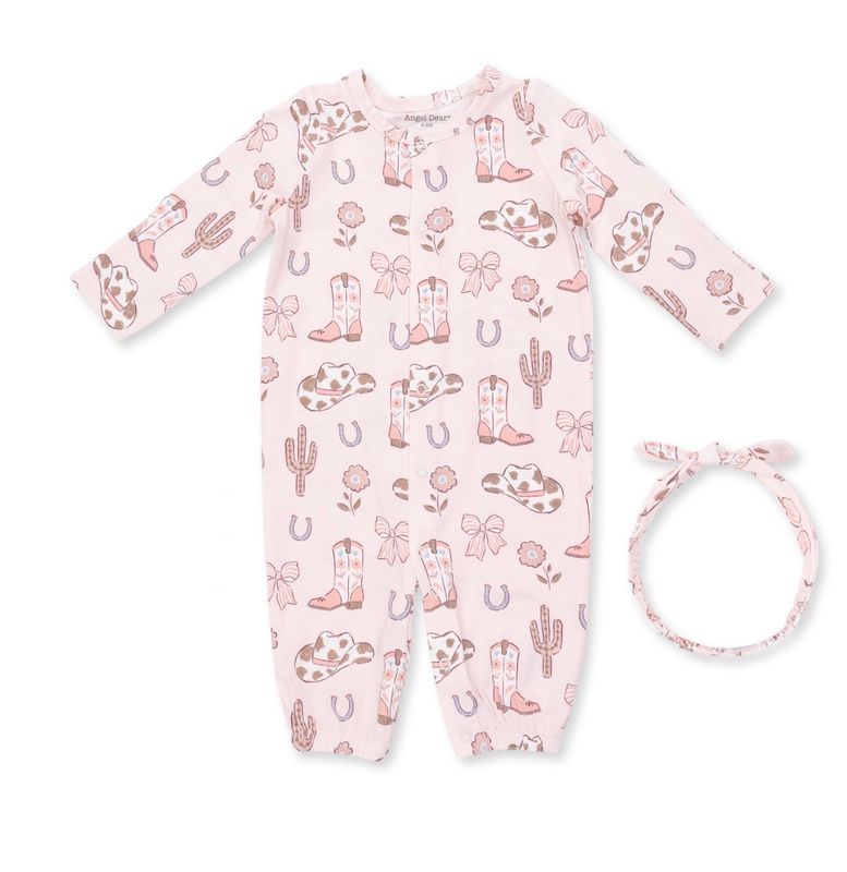 Cowgirl Boots and Bows Convertible Gown Set