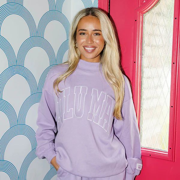 Lulu Mac Lavender Stitch Terry Cloth Mockneck